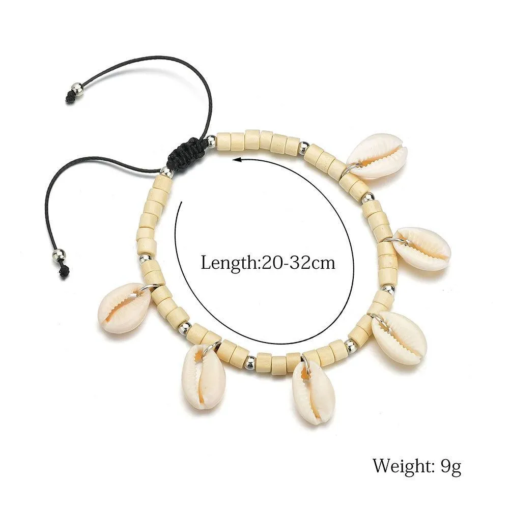Sea Shell Anklets For Women Turtle Dolphin beads Ankle Bracelet Bohemian For Legs In Modern Luxury  Jewelry Style