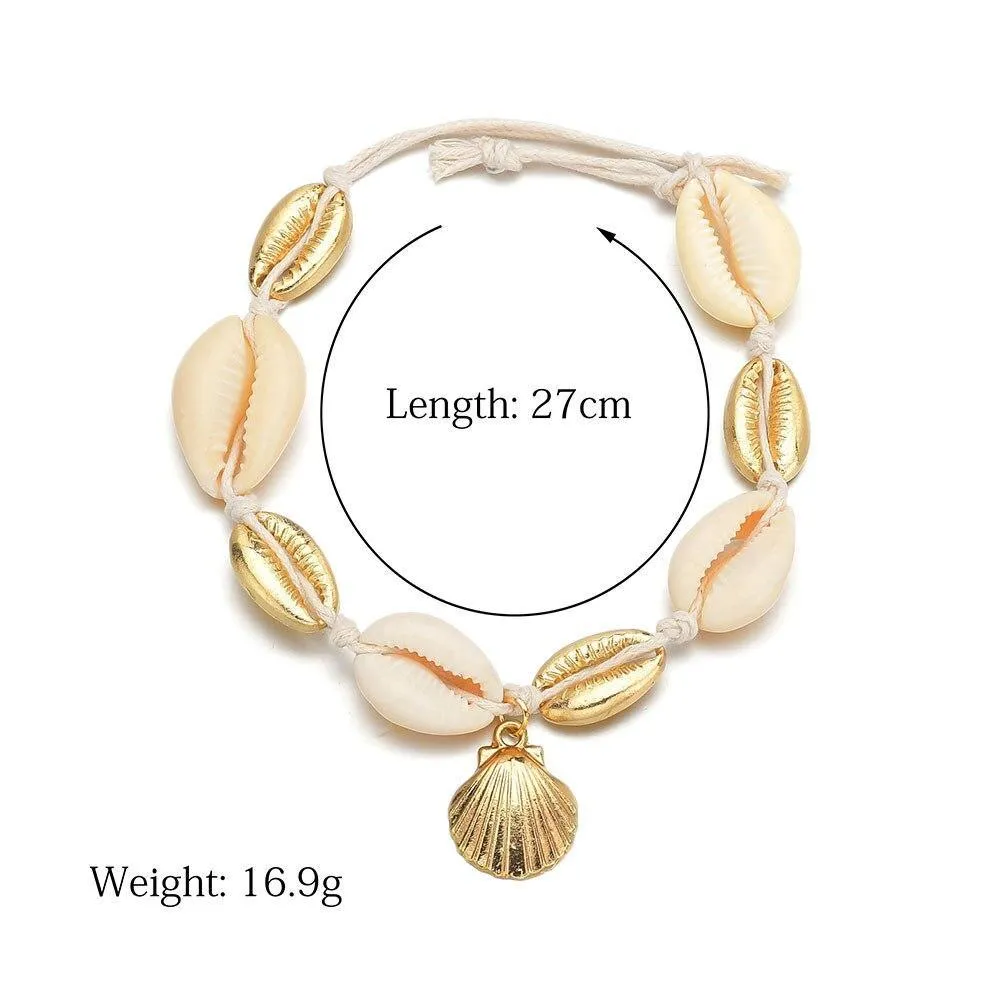 Sea Shell Anklets For Women Turtle Dolphin beads Ankle Bracelet Bohemian For Legs In Modern Luxury  Jewelry Style