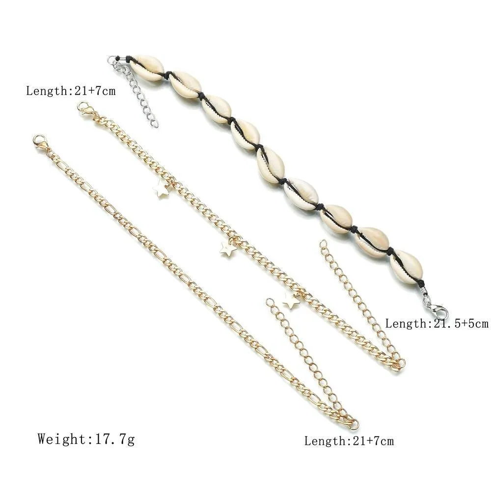 Sea Shell Anklets For Women Turtle Dolphin beads Ankle Bracelet Bohemian For Legs In Modern Luxury  Jewelry Style