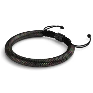 Serpentine | Rainbow Eclipse Hematite x Gunmetal | Double Wave Bracelet
