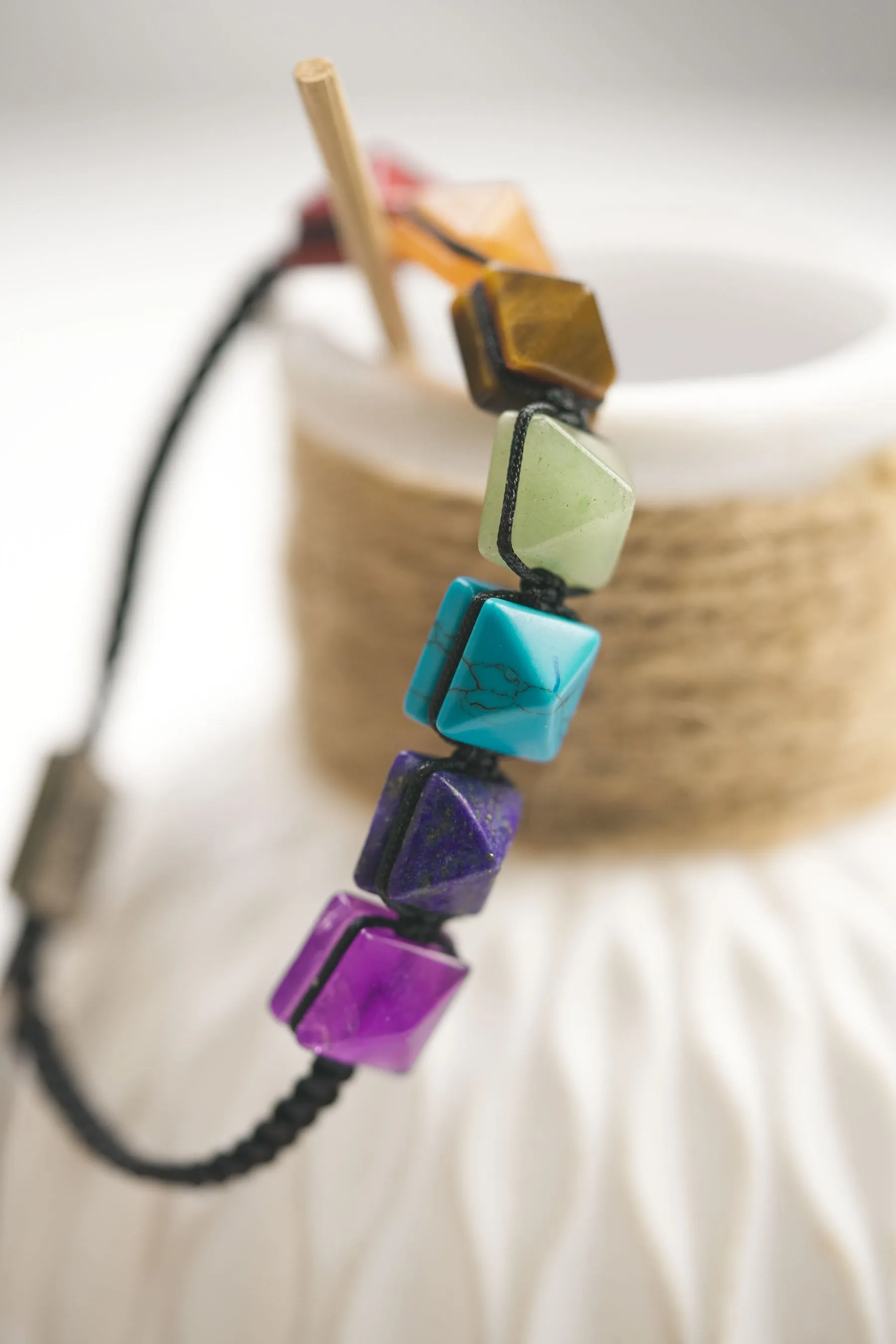 Seven Chakra Pyramid Shape Bracelet: Harmonize Your Energy