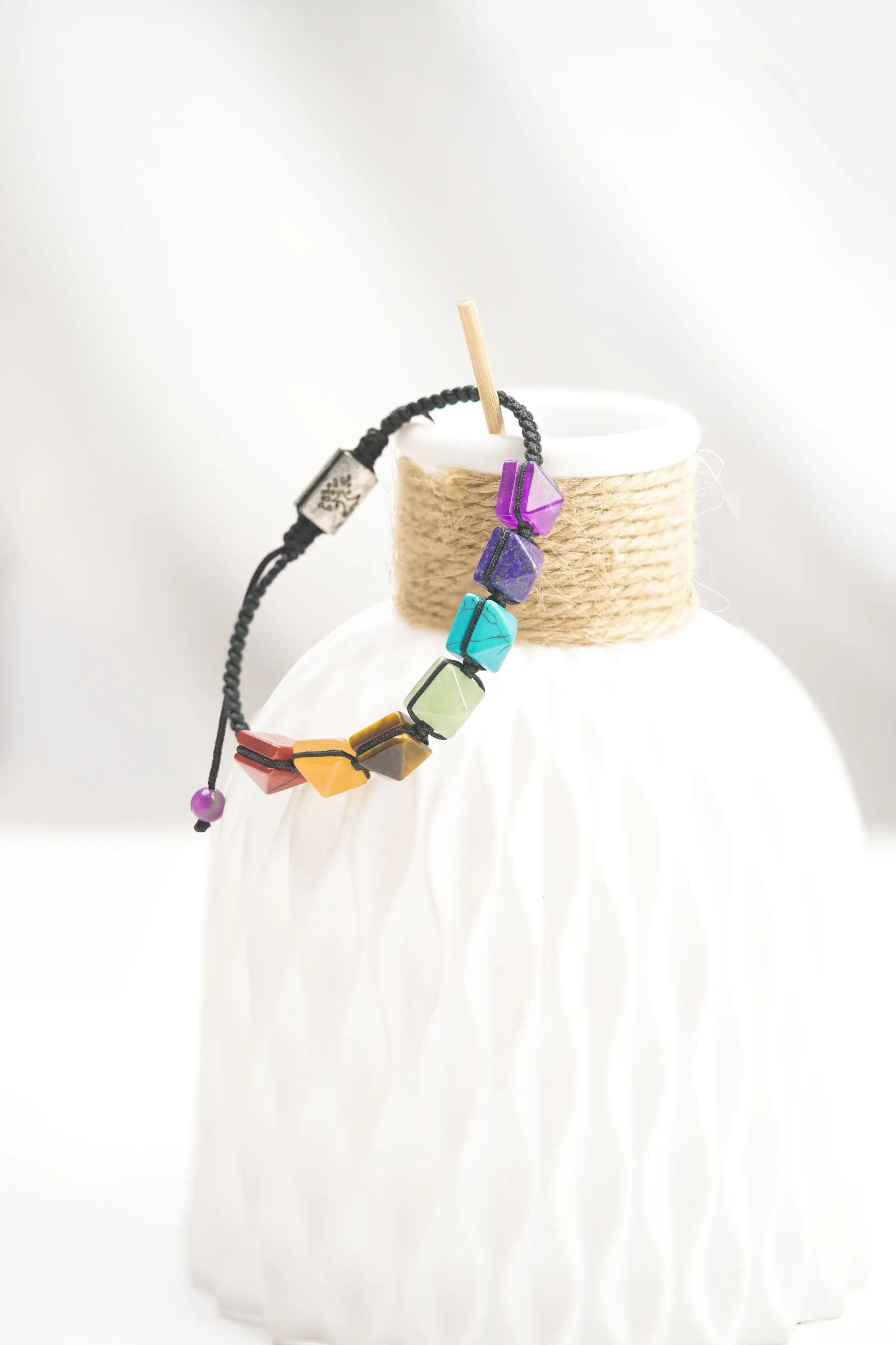 Seven Chakra Pyramid Shape Bracelet: Harmonize Your Energy
