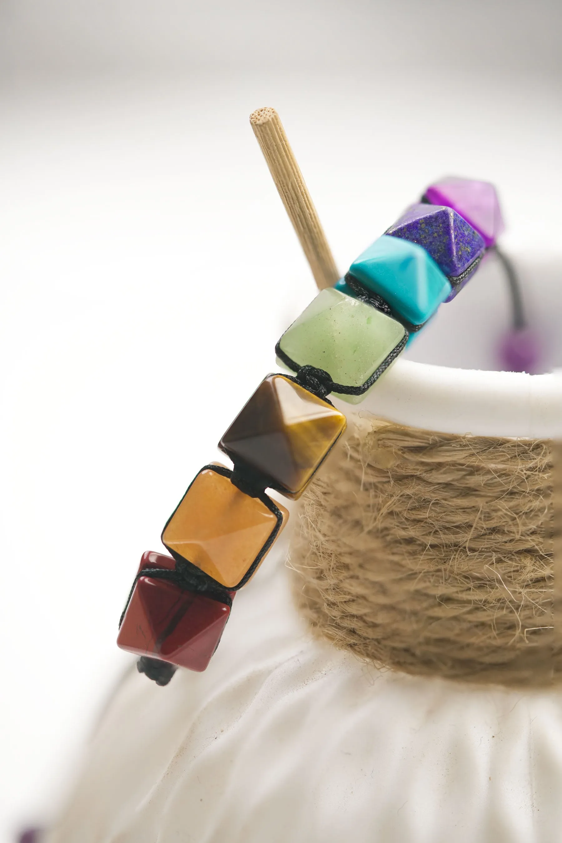 Seven Chakra Pyramid Shape Bracelet: Harmonize Your Energy