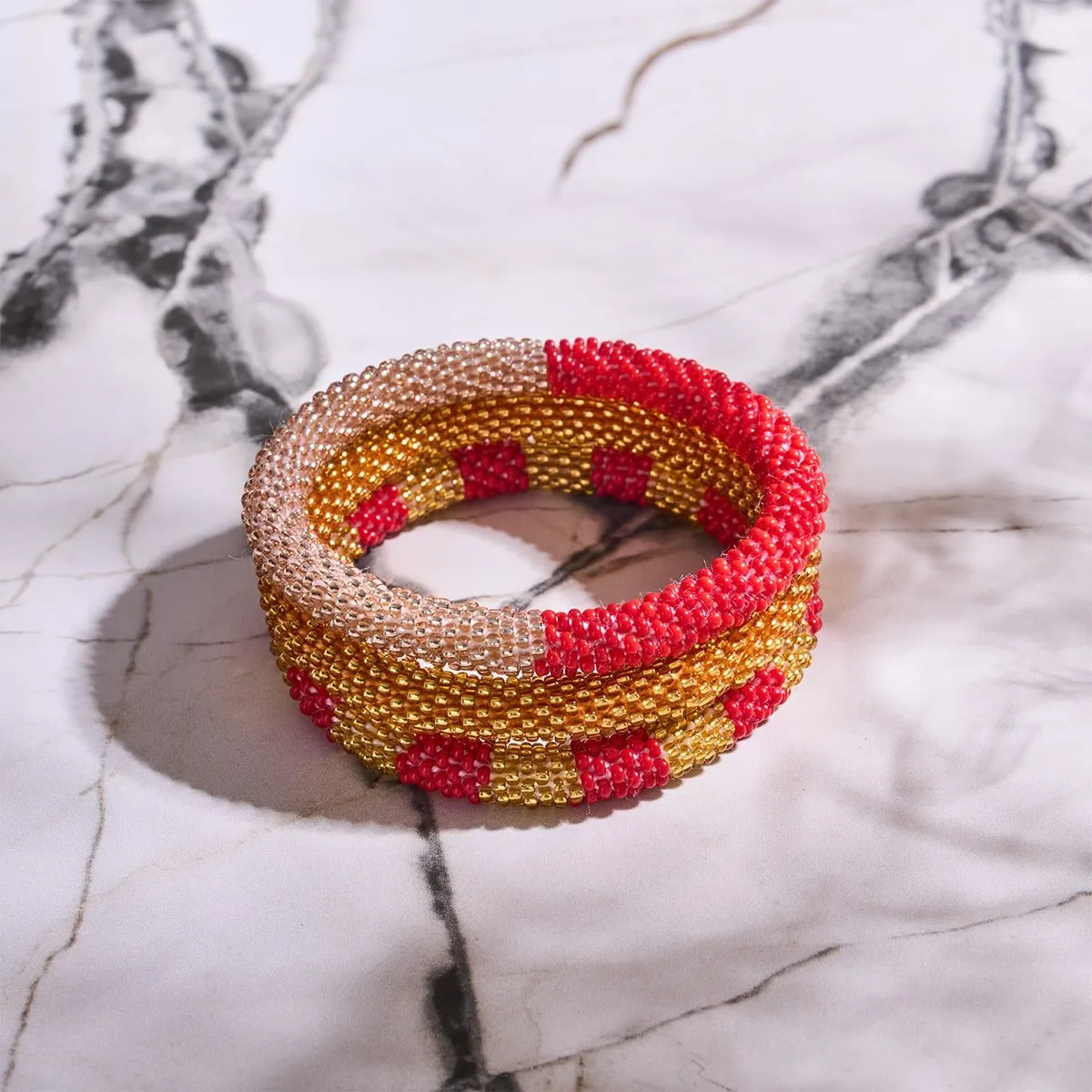 Shakshuka | Himalayan Glass Bead Bracelet