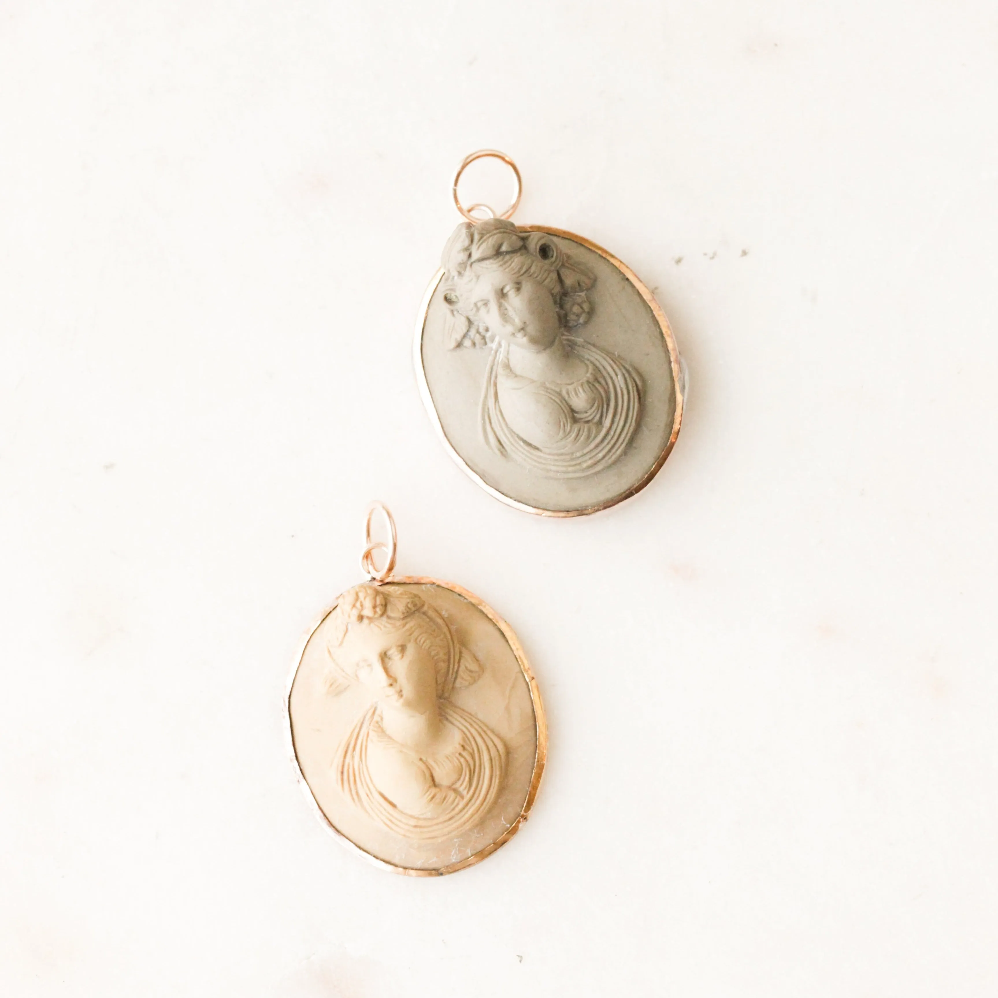 Sherwin Lava Cameo Pendants