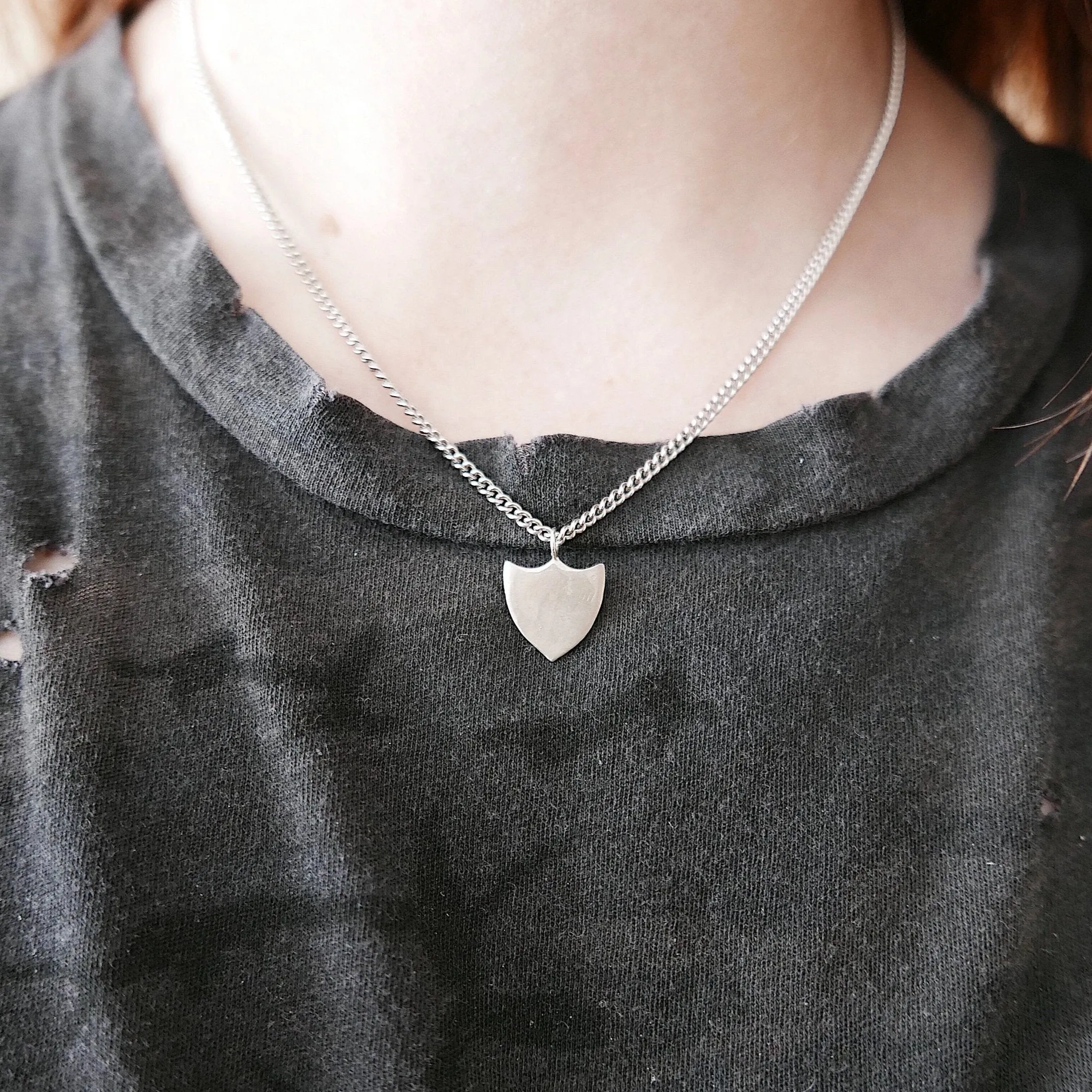 Shield Silver Necklace