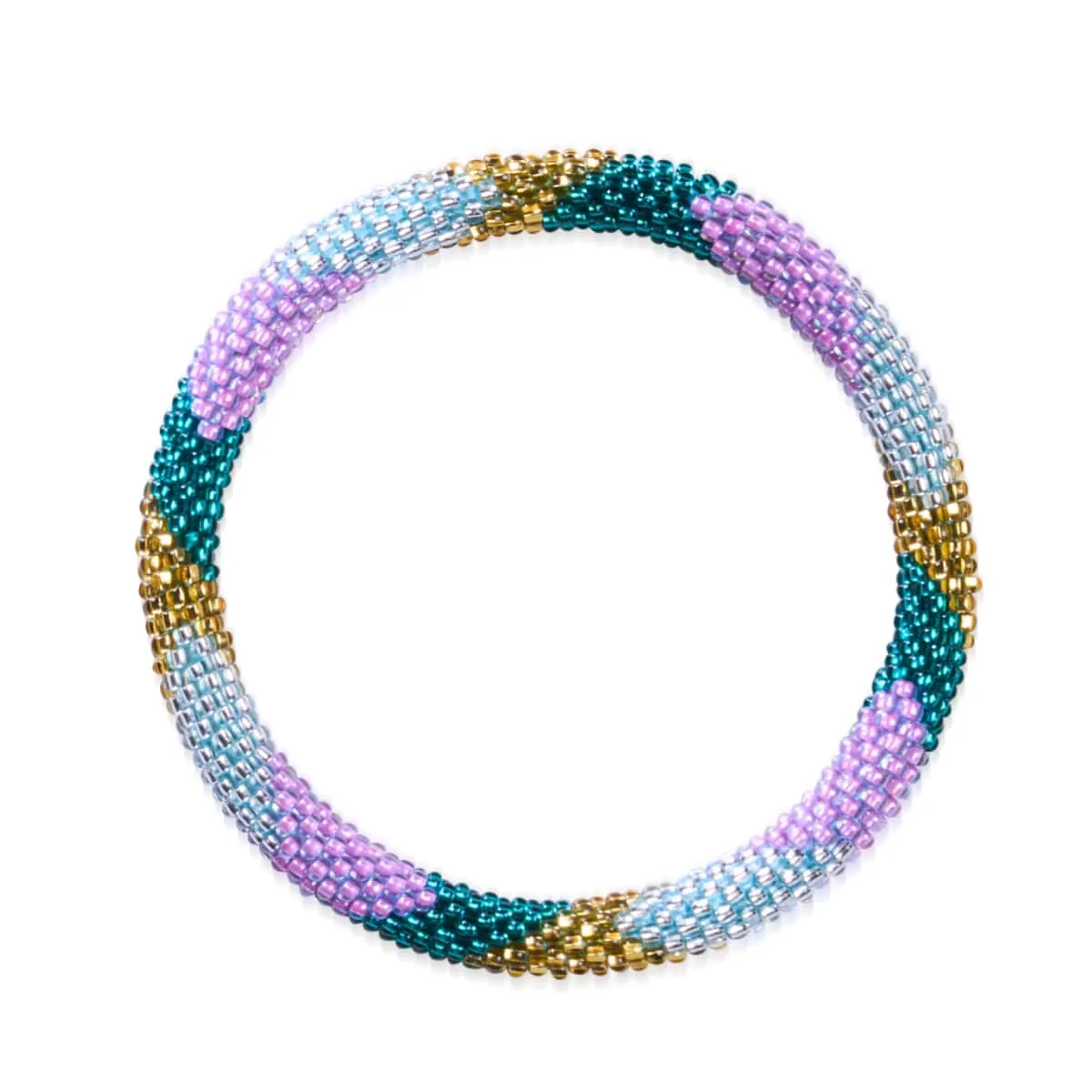 Shimmering Dawn | Himalayan Glass Bead Bracelet
