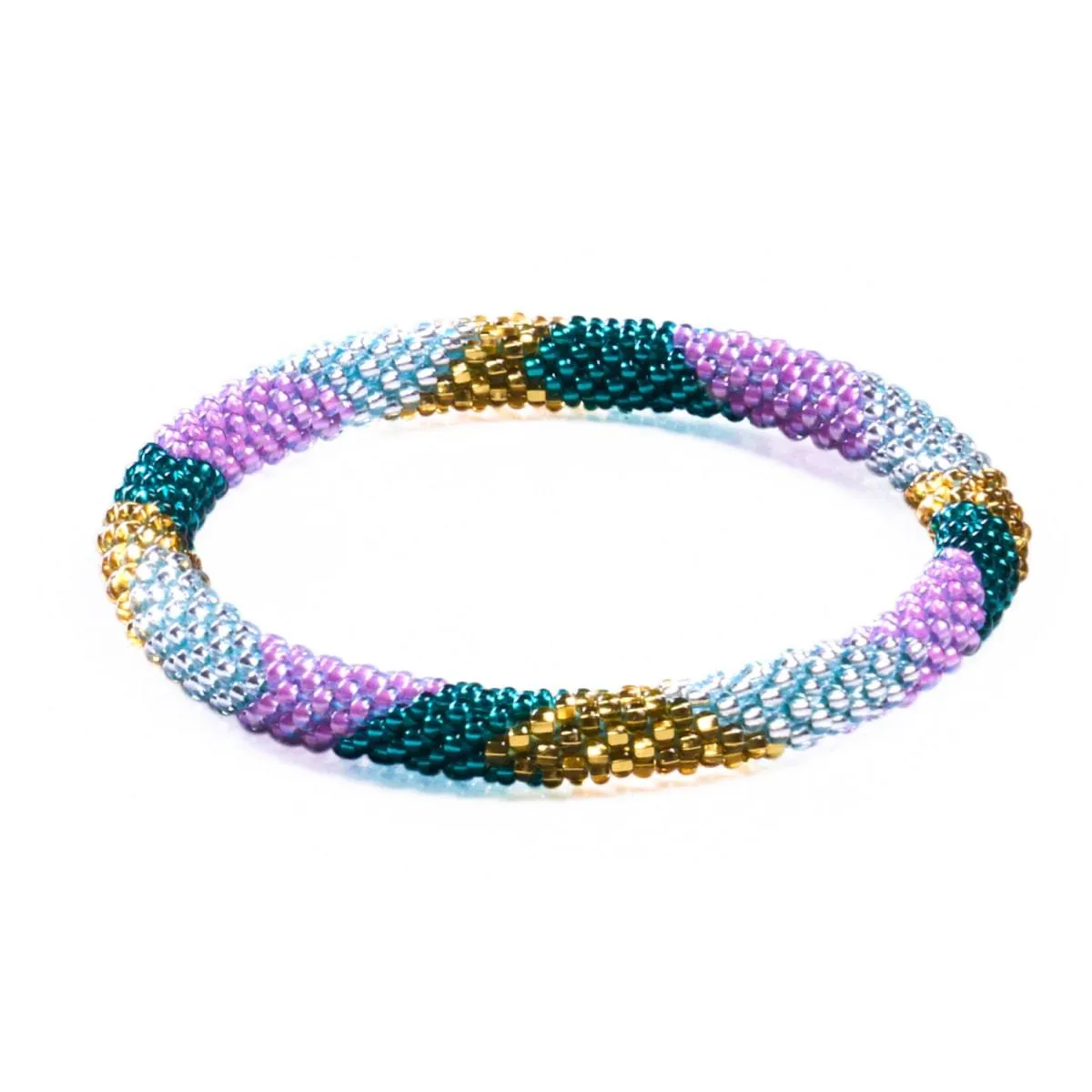 Shimmering Dawn | Himalayan Glass Bead Bracelet