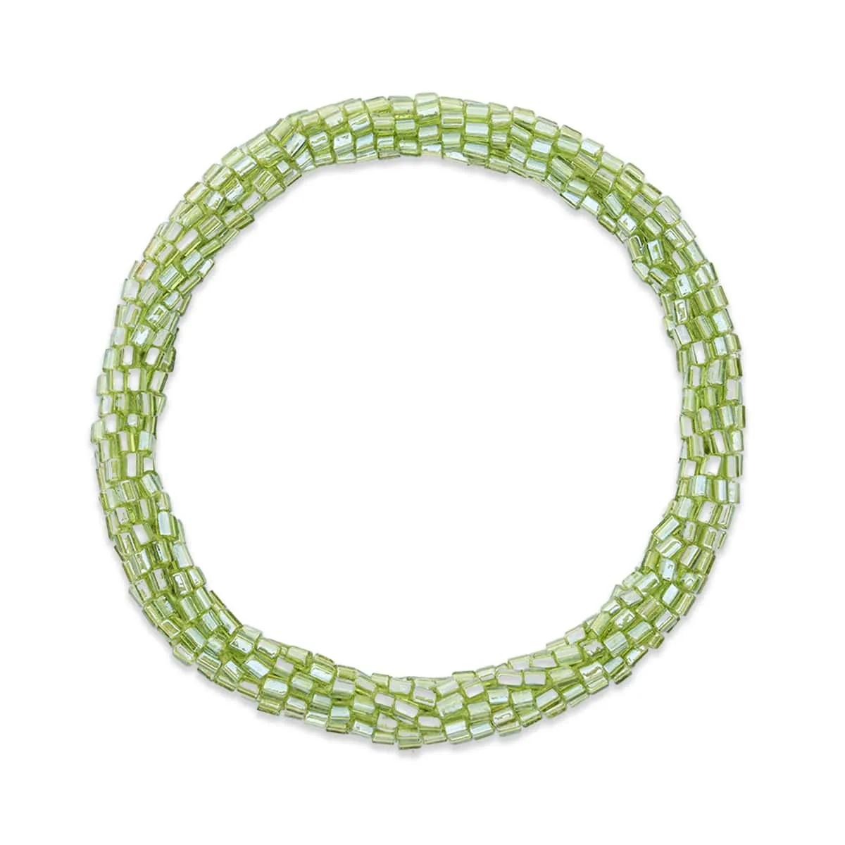 Shimmering Lime  | Himalayan Glass Bead Bracelet