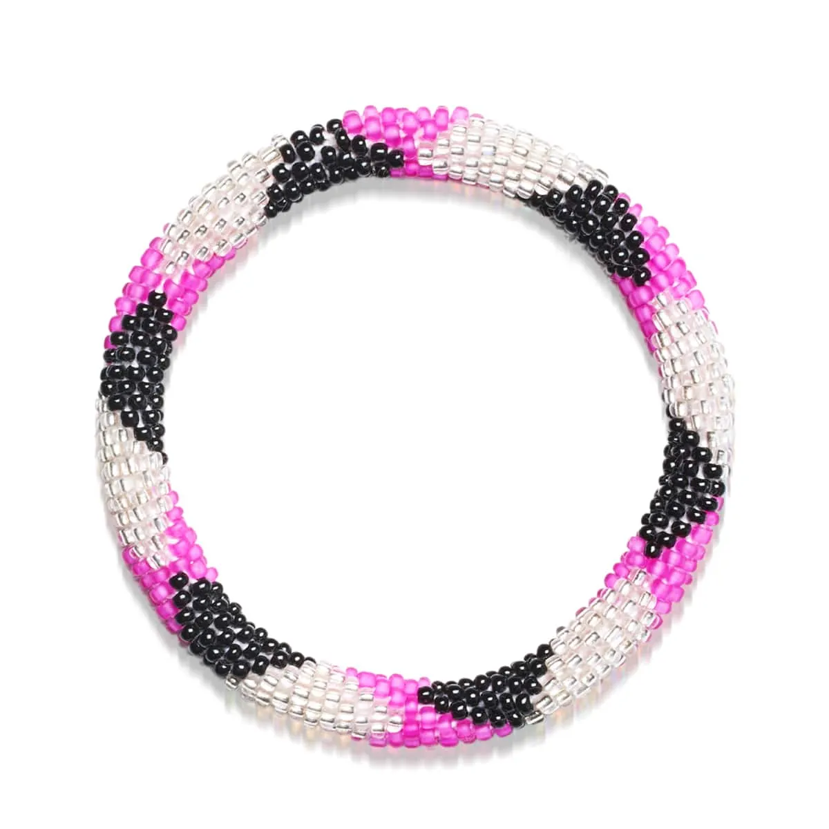 Shocking Pink | Himalayan Glass Bead Bracelet