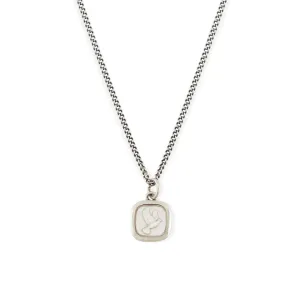 Silver Dove Cameo Necklace