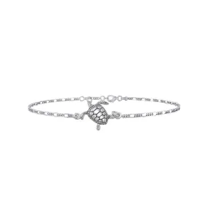 Silver Turtle Anklet TBG380