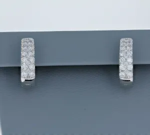 Simon G Diamond White Gold Hoop Earrings LE4390