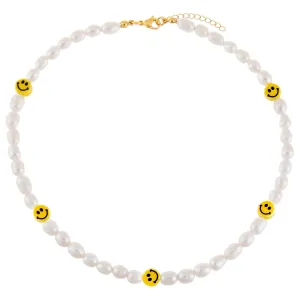 Smiley Face Pearl Anklet