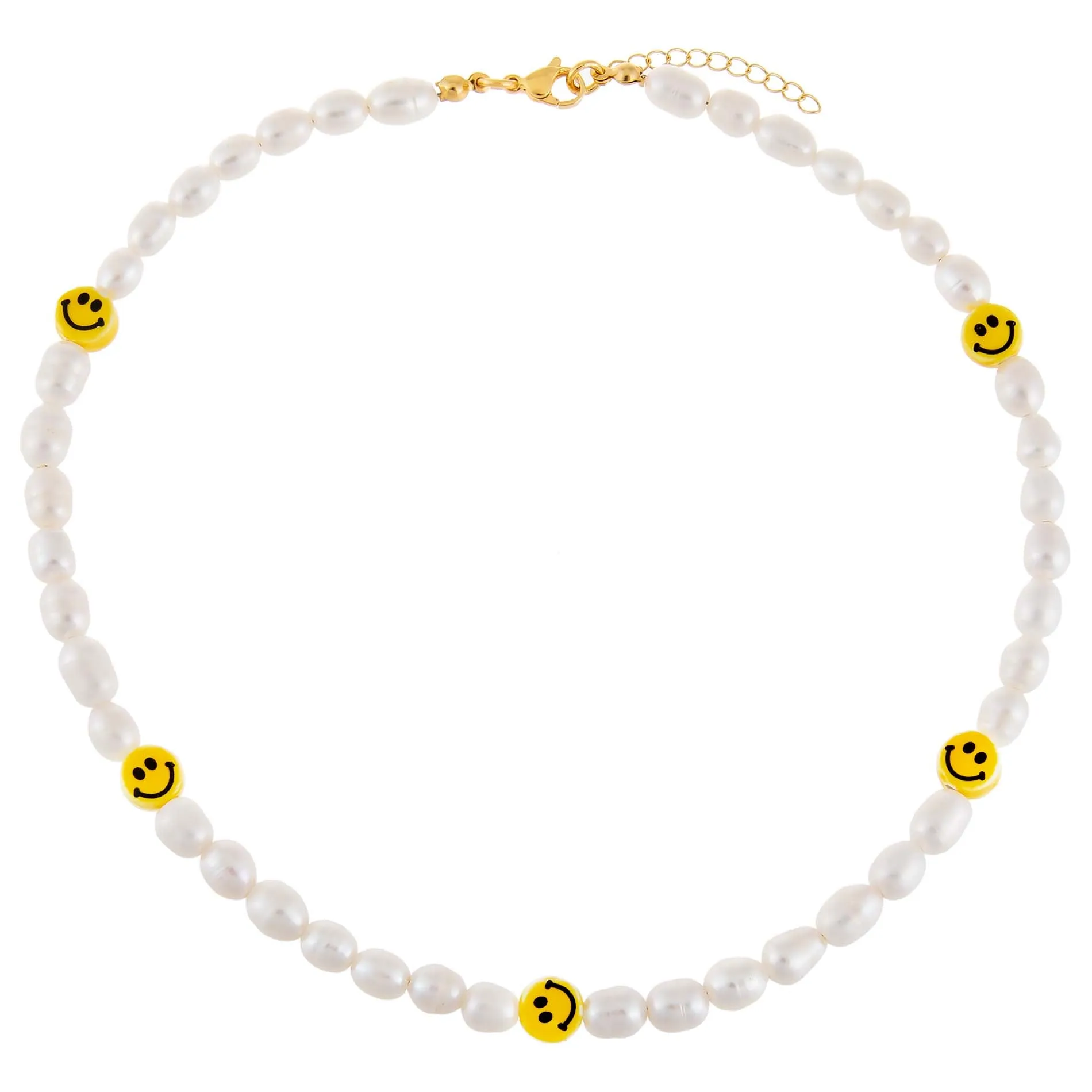 Smiley Face Pearl Anklet