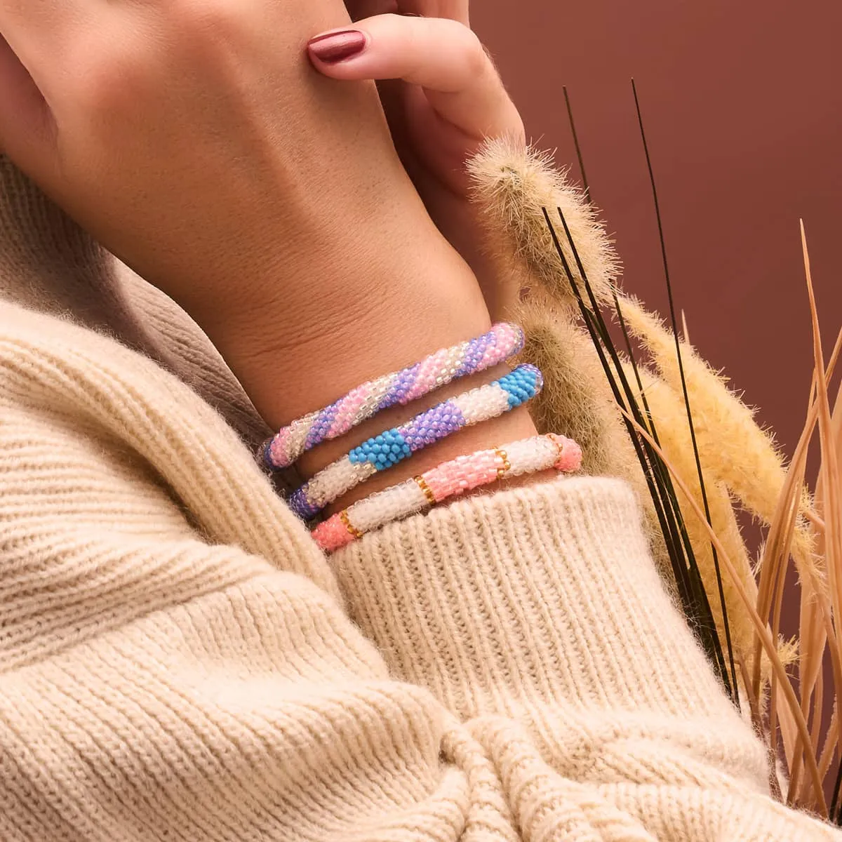 Snow Cone | Himalayan Glass Bead Bracelet