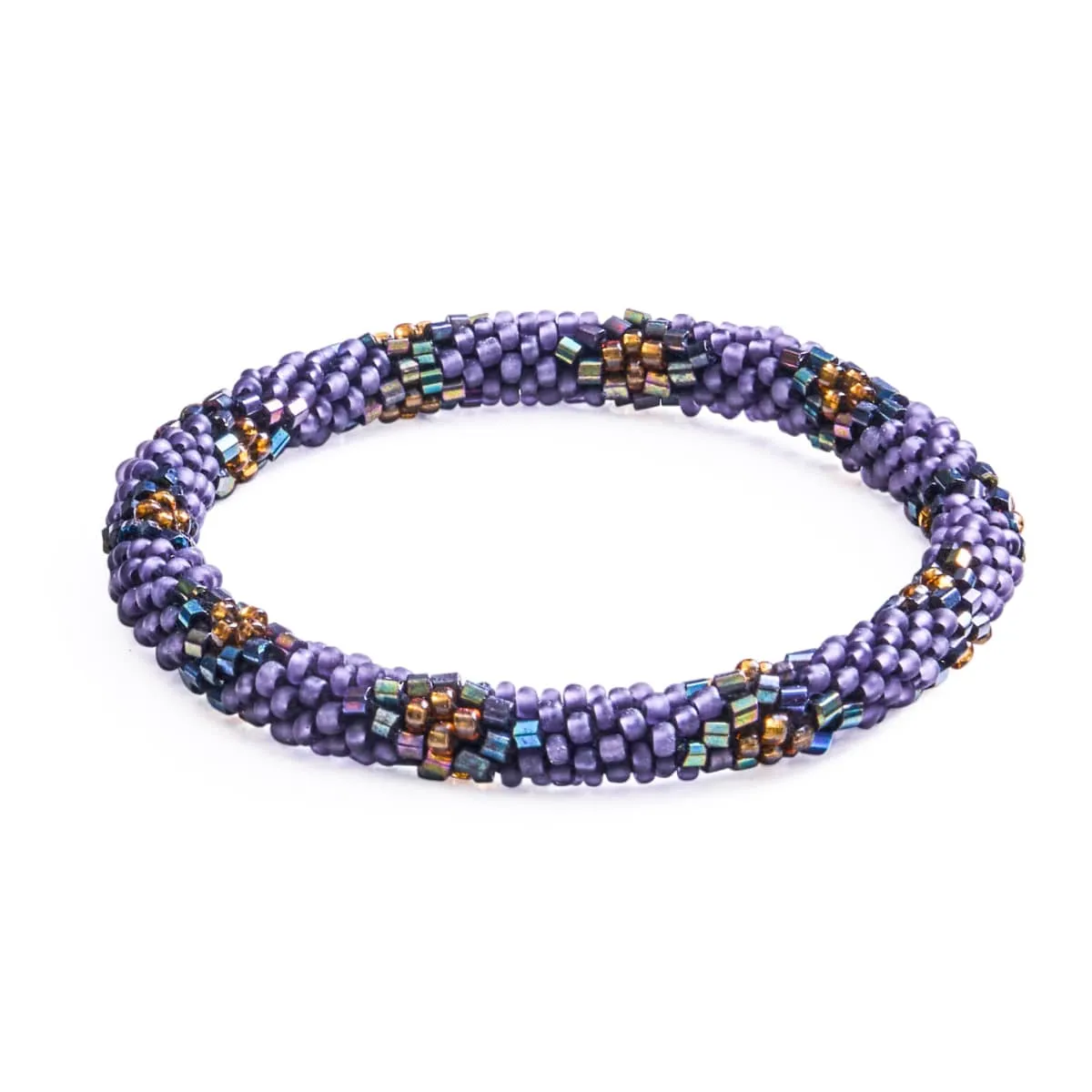 Snowfall After Dusk | Himalayan Glass Bead Bracelet