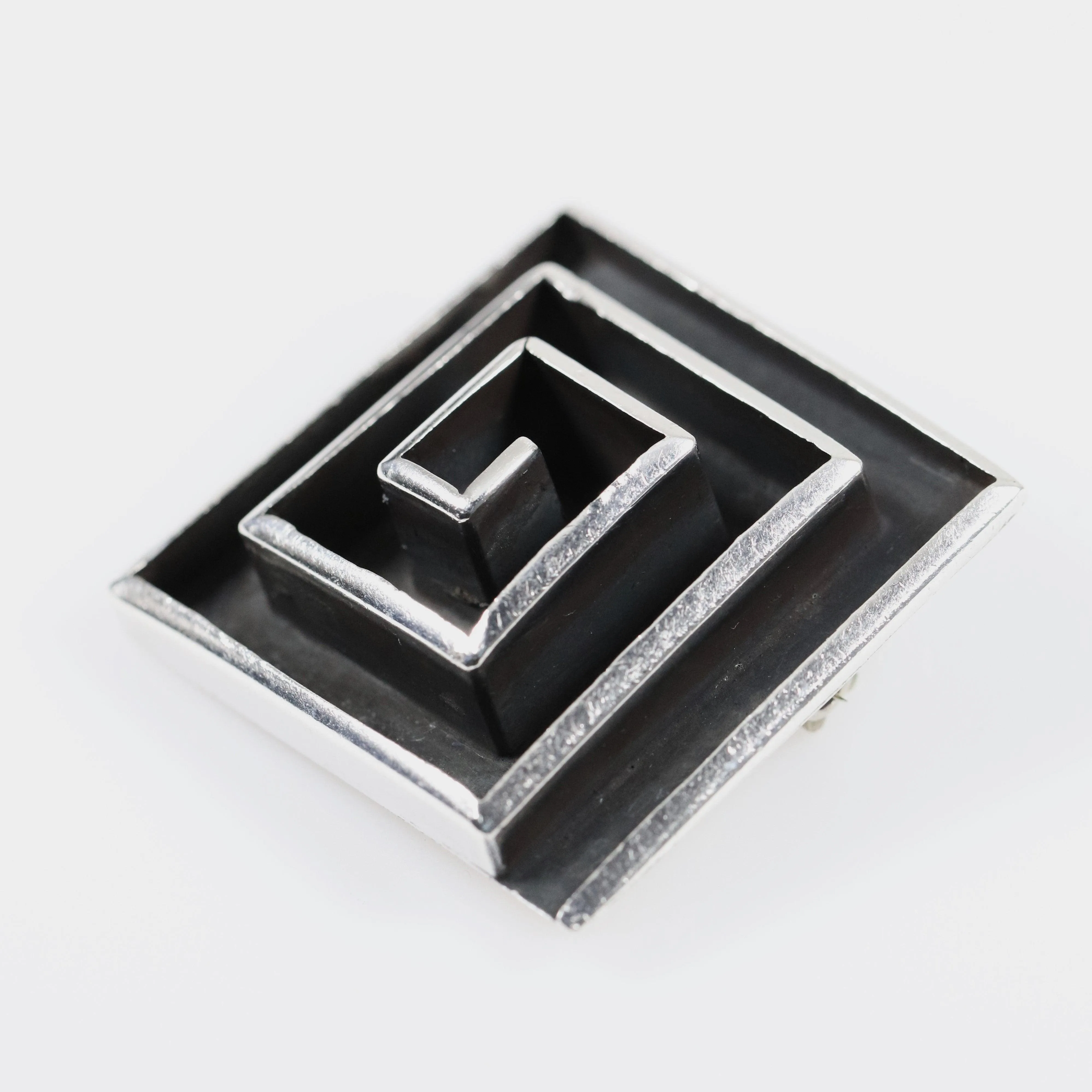SOLD OUT: Vintage Maricela Taxco Silver Mexican Jewelry | Geometric Maze Brooch or Pendant
