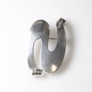 SOLD OUT: Vintage Maricela Taxco Silver Mexican Jewelry | Modernist Abstract Brooch