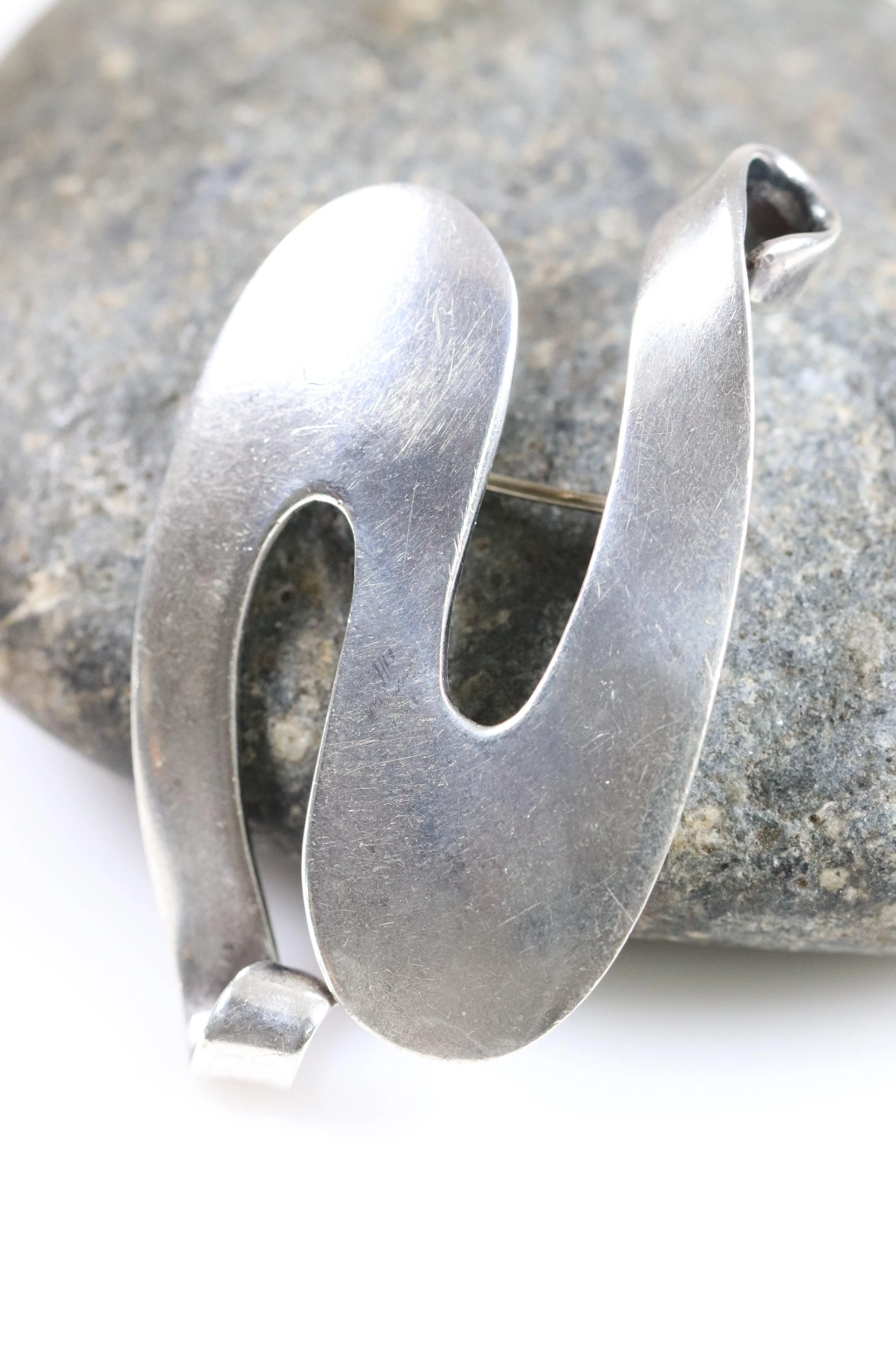 SOLD OUT: Vintage Maricela Taxco Silver Mexican Jewelry | Modernist Abstract Brooch