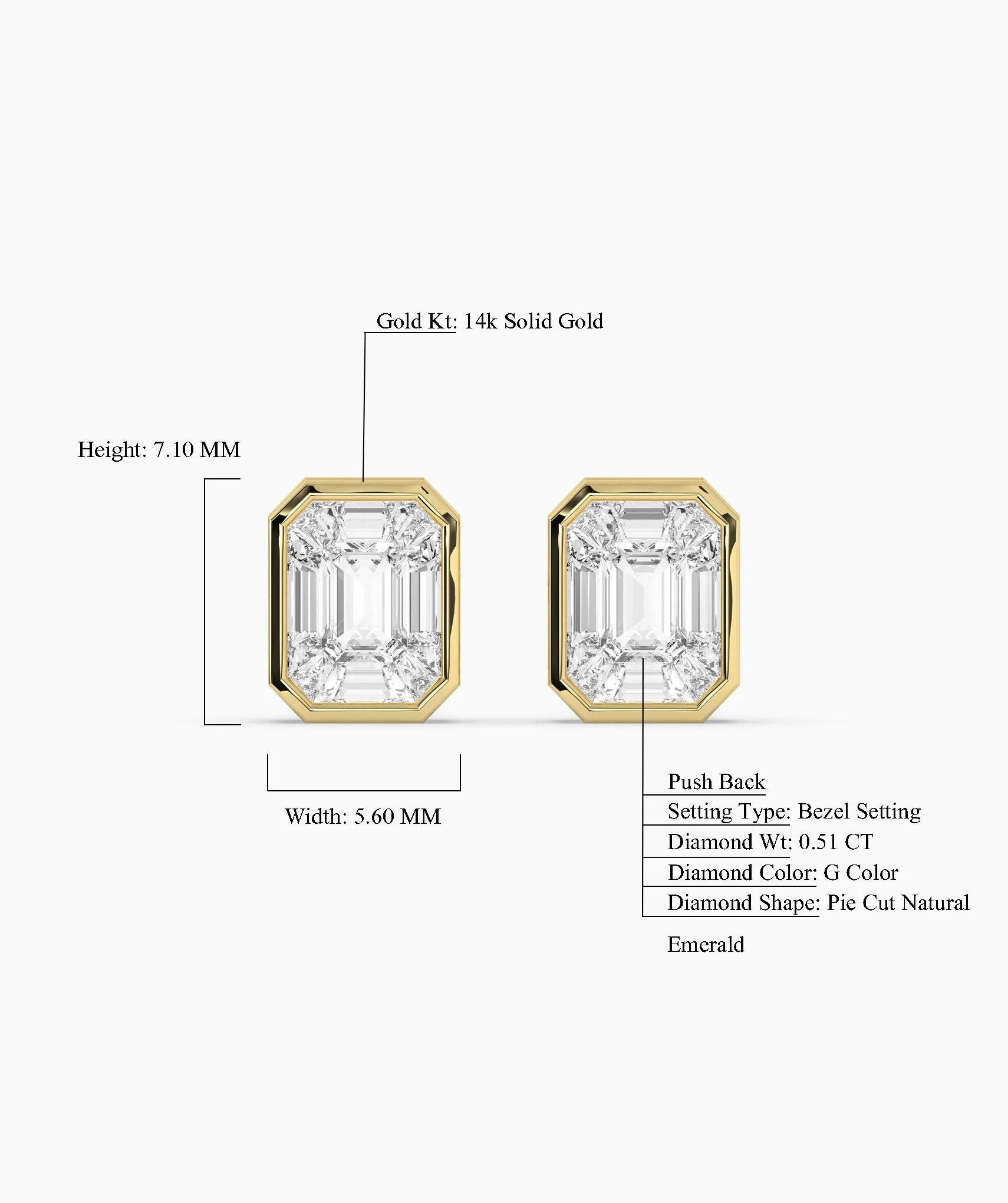 Sophisticated Emerald-Style Studs