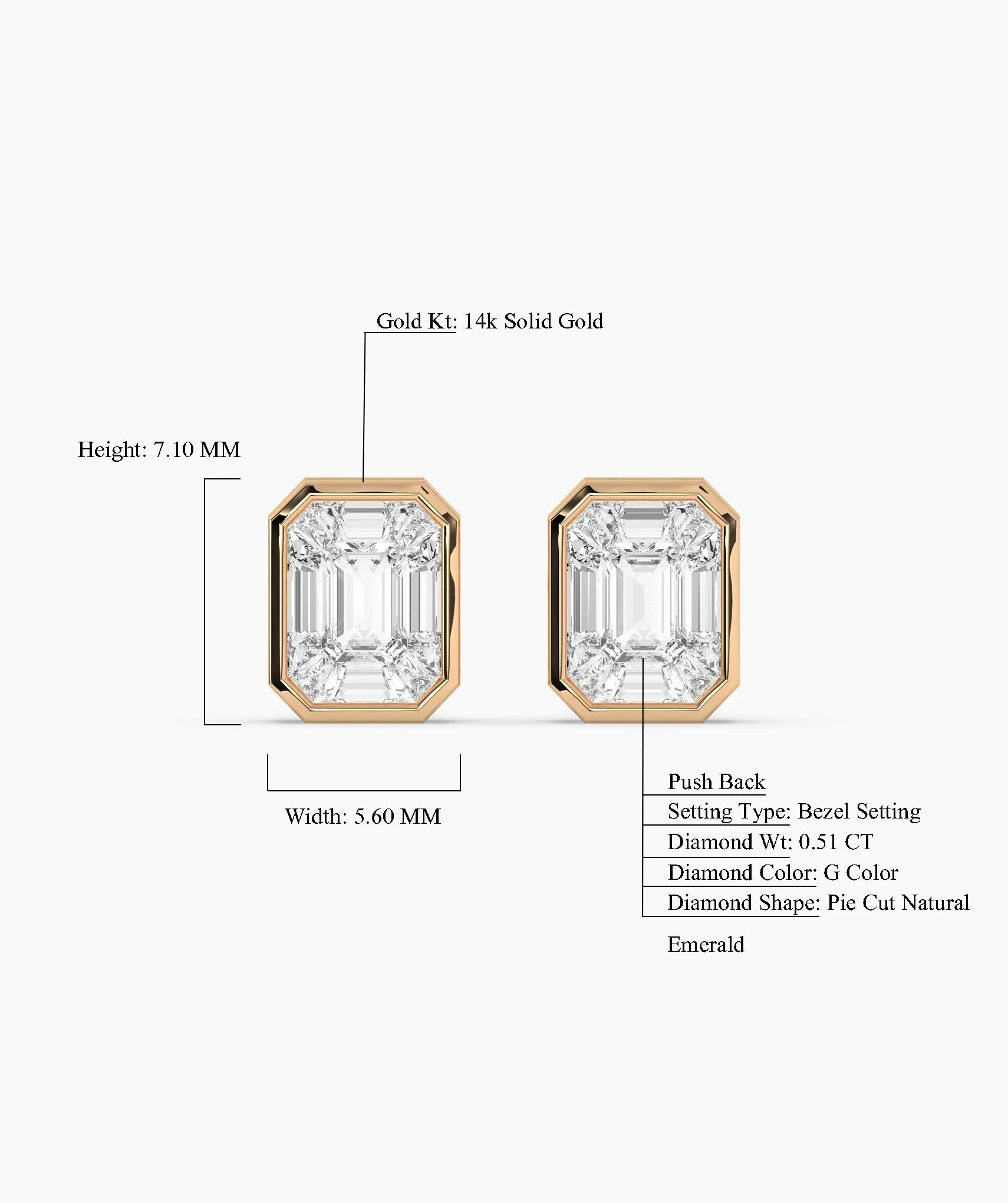 Sophisticated Emerald-Style Studs