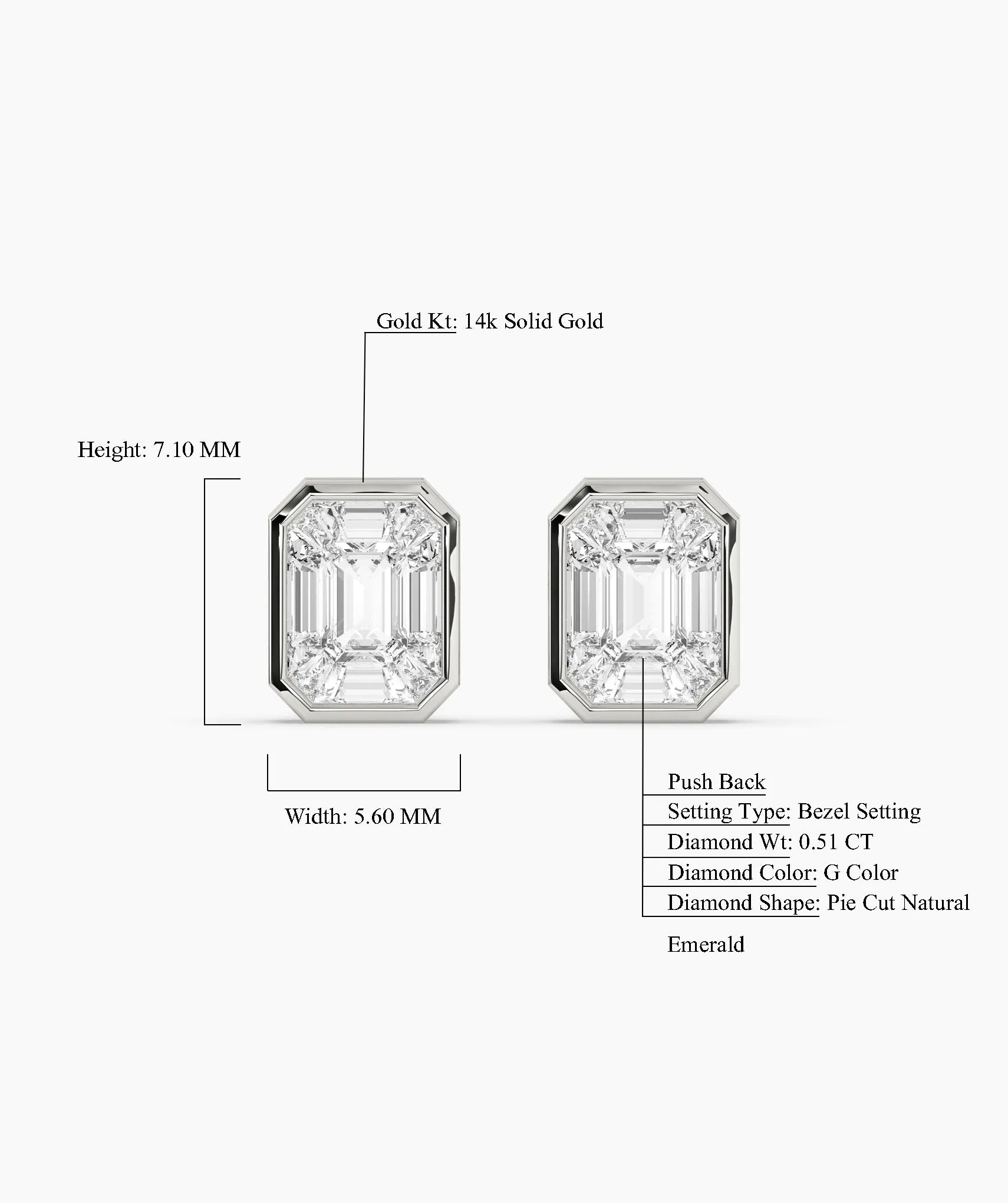 Sophisticated Emerald-Style Studs