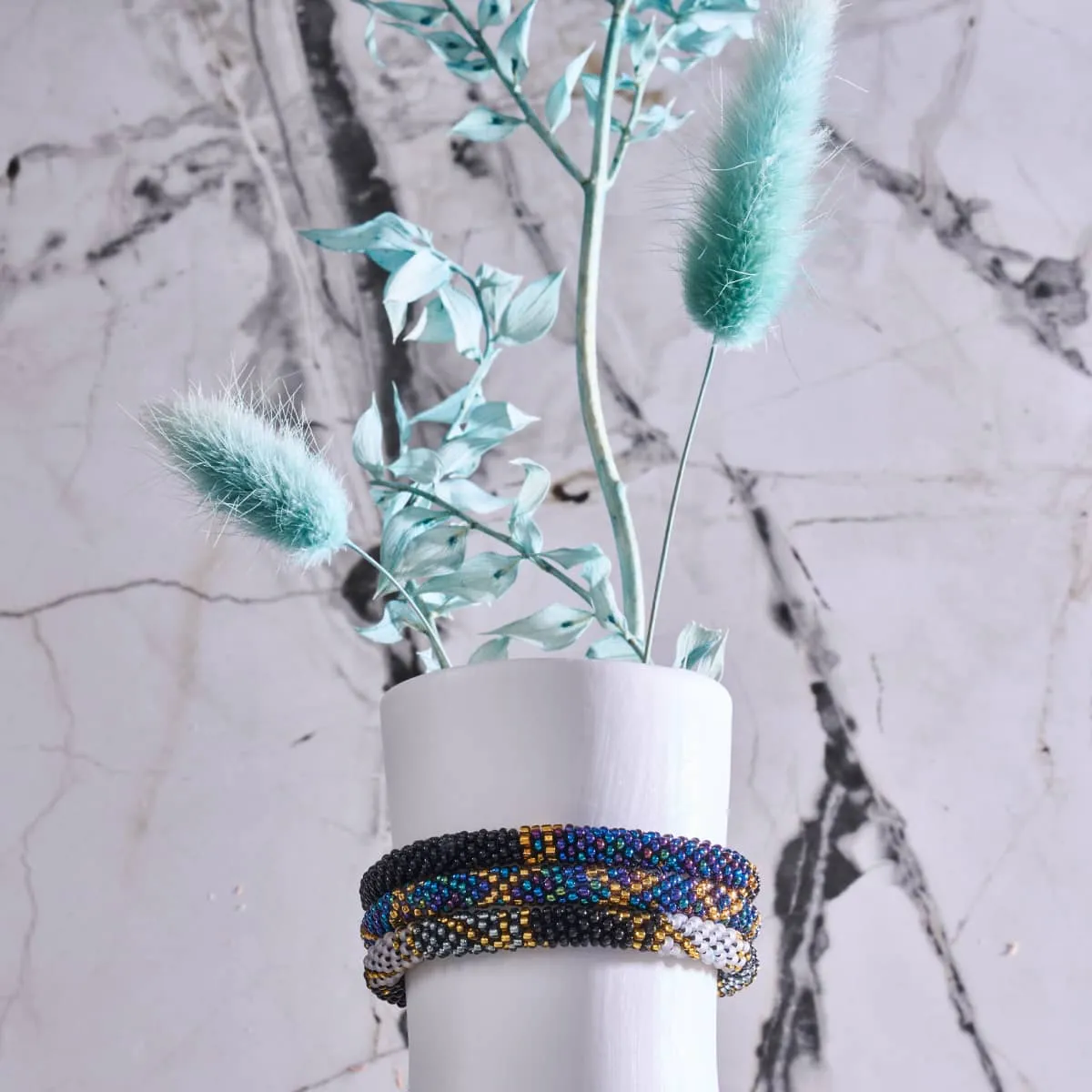 Speckled Hen | Himalayan Glass Bead Bracelet