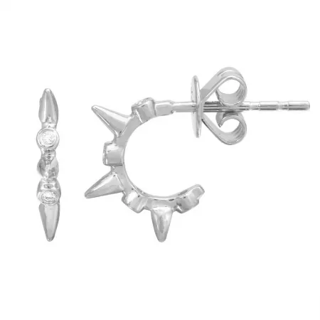SPIKE HUGGY DIAMOND EARRING