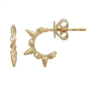 SPIKE HUGGY DIAMOND EARRING