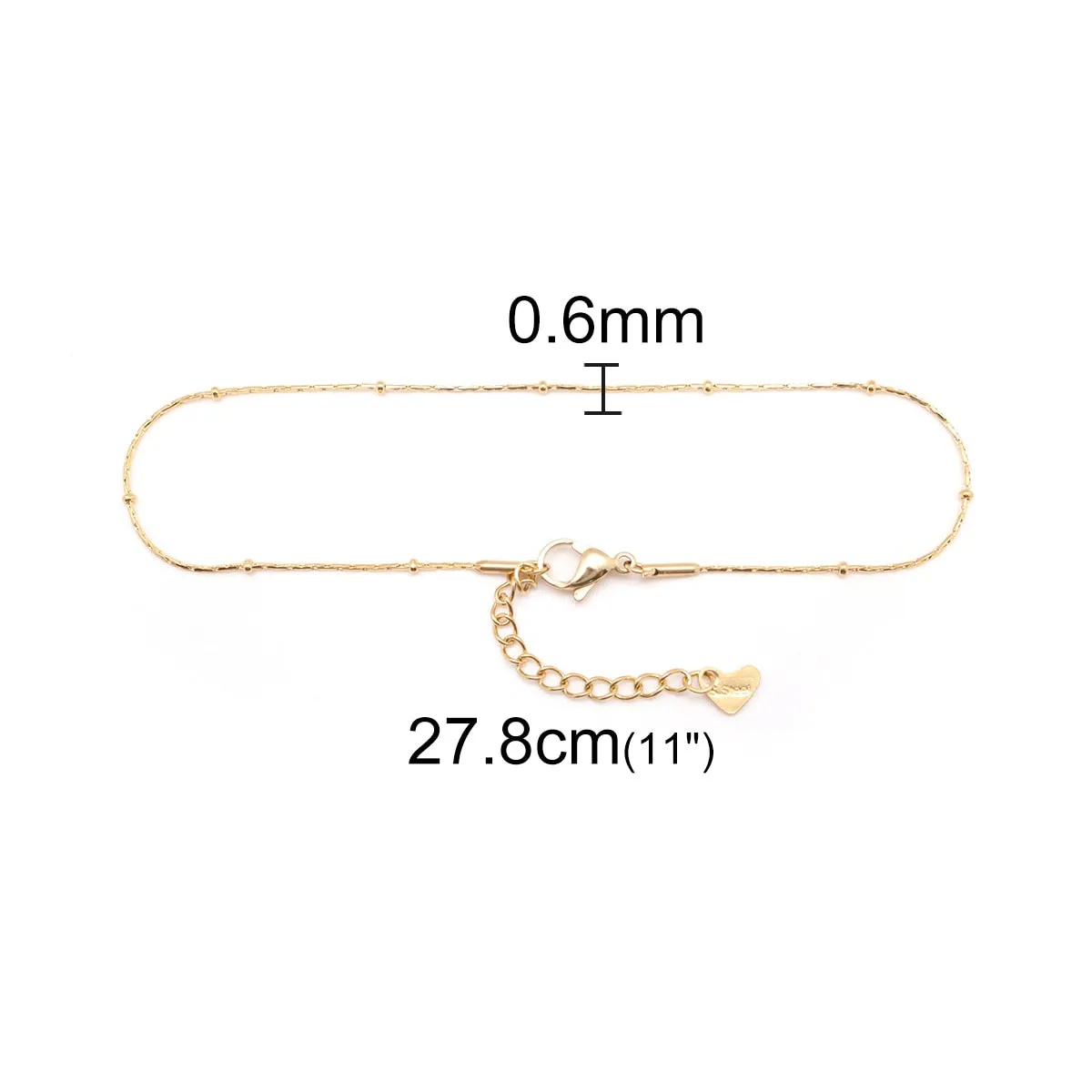 Stainless Steel Anklet Gold Color For Women