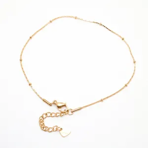 Stainless Steel Anklet Gold Color For Women