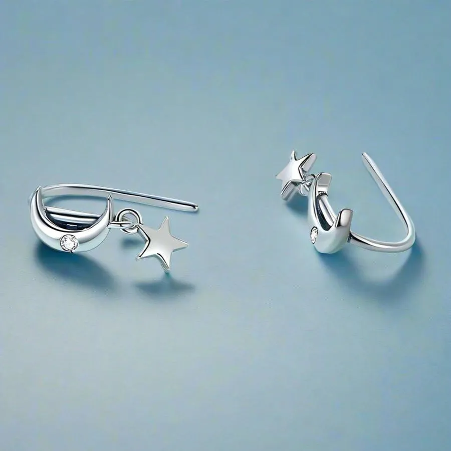 Star & Moon Piercing Earrings