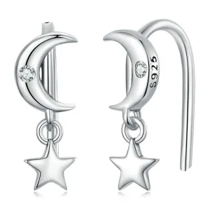 Star & Moon Piercing Earrings