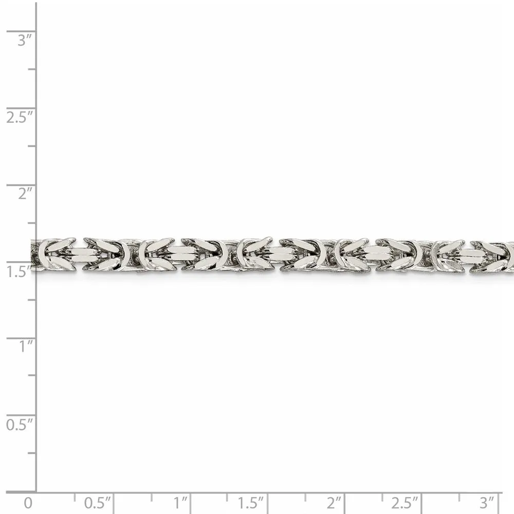 Sterling Silver 5mm Byzantine Chain