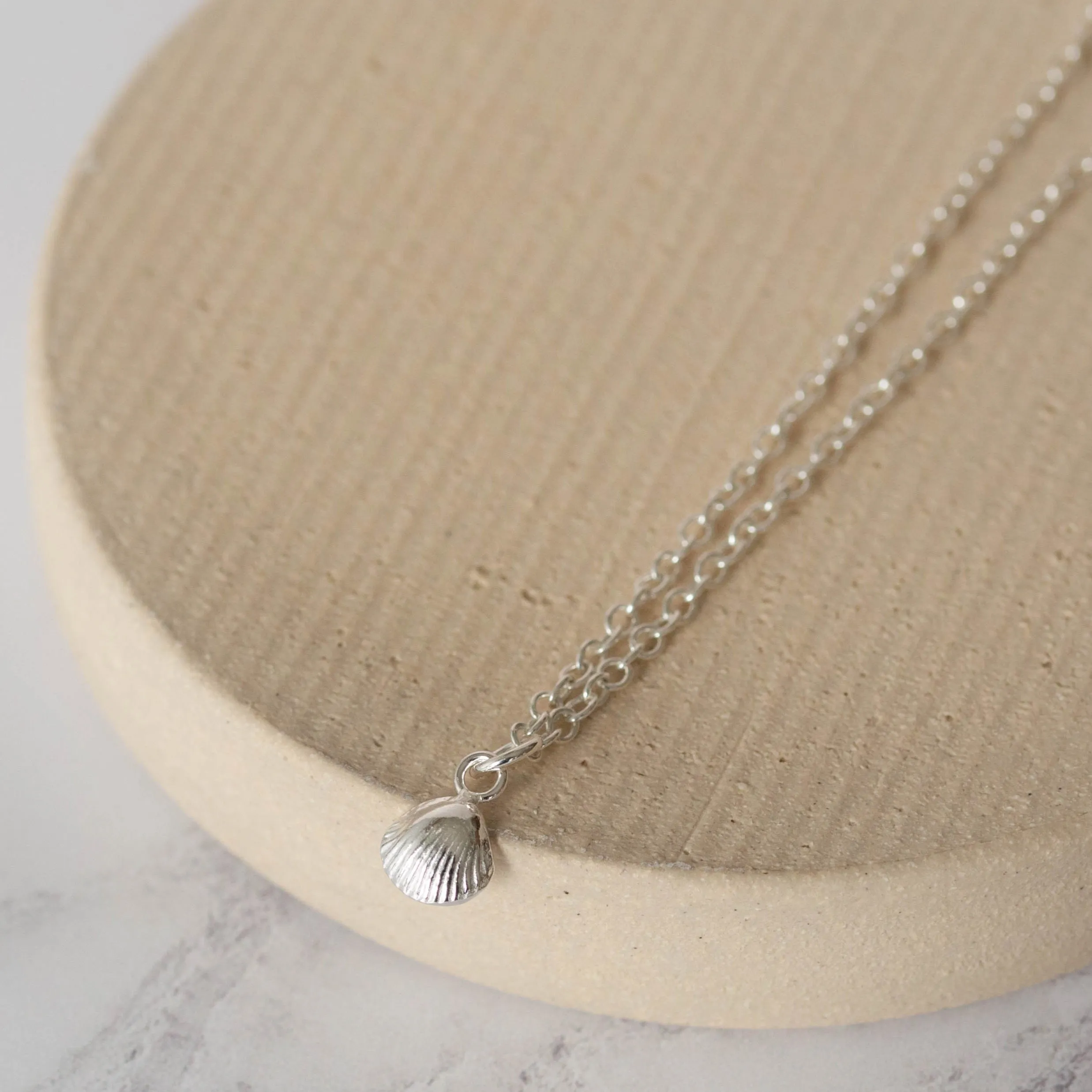 Sterling Silver Cornish Shell Charm Anklet