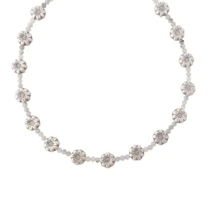 Sterling silver daisy necklace