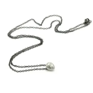 Sterling Silver Grey Lady Cameo Necklace