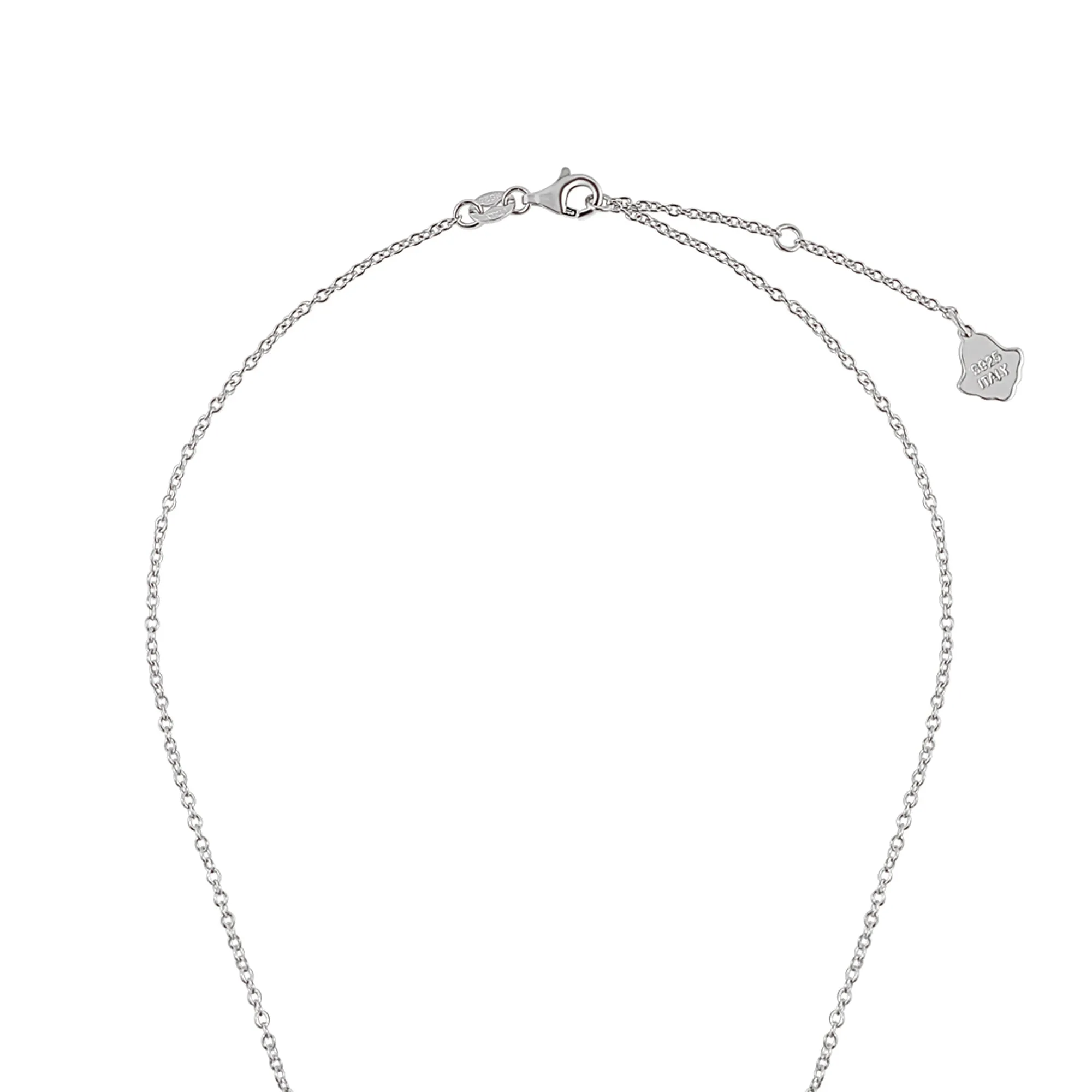 Sterling Silver Hamsa Hand Milgrain Necklace
