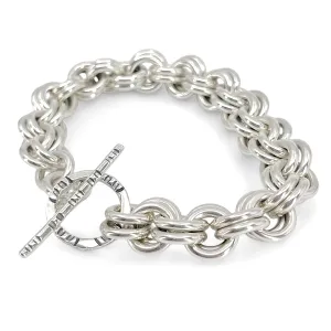Sterling Silver Heavy Chain Mail Bracelet