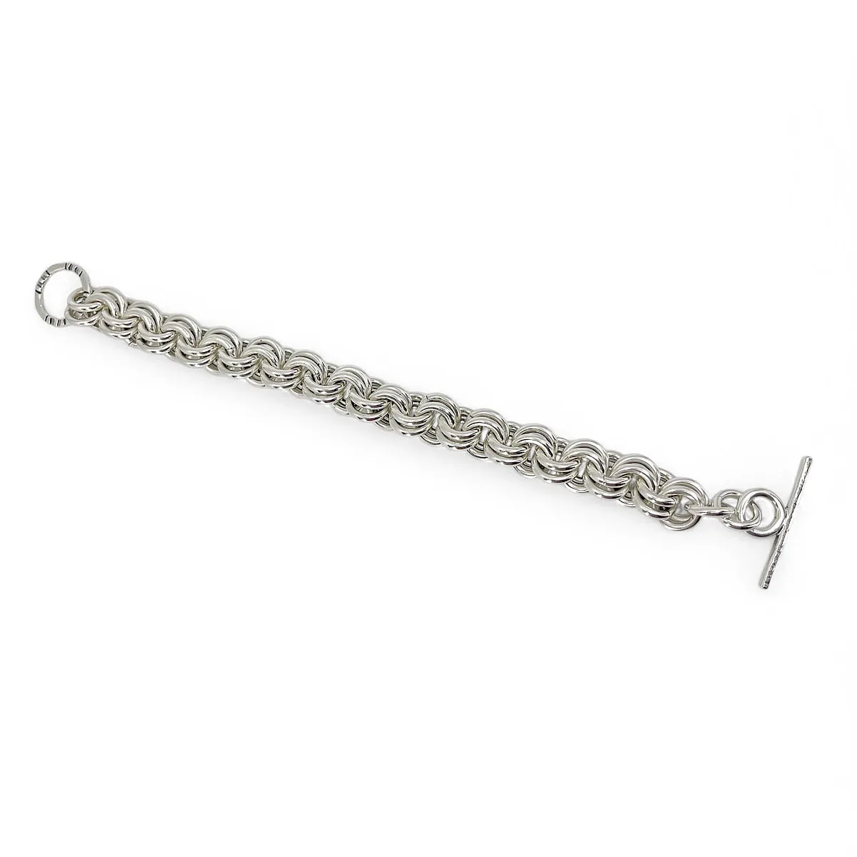 Sterling Silver Heavy Chain Mail Bracelet