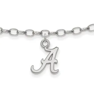 Sterling Silver LogoArt University of Alabama Anklet