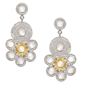 Sterling Silver Opera Disk Drop Earrings