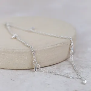Sterling Silver Pendulum Charm Anklet