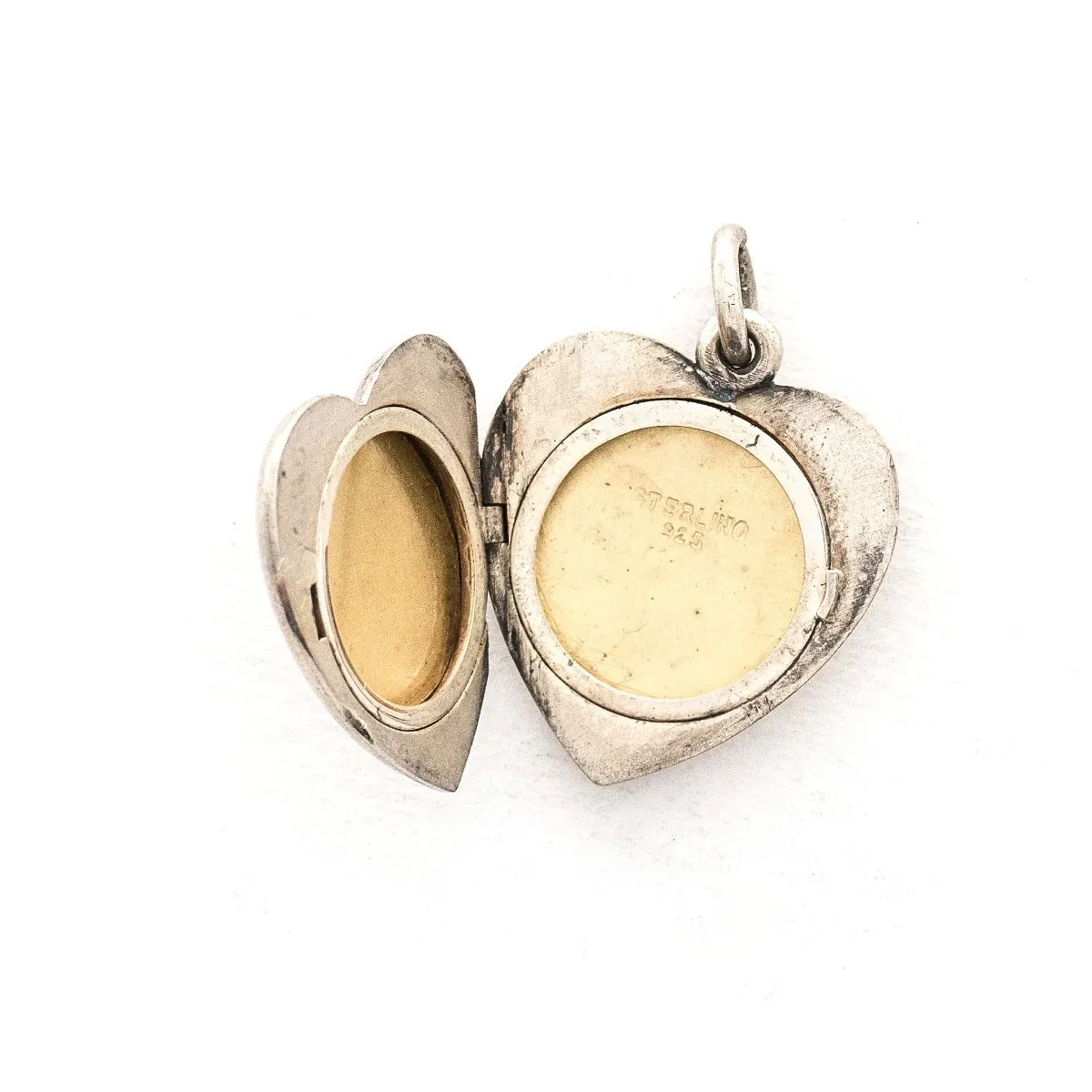 Sterling Silver Tulip Antique Heart Locket