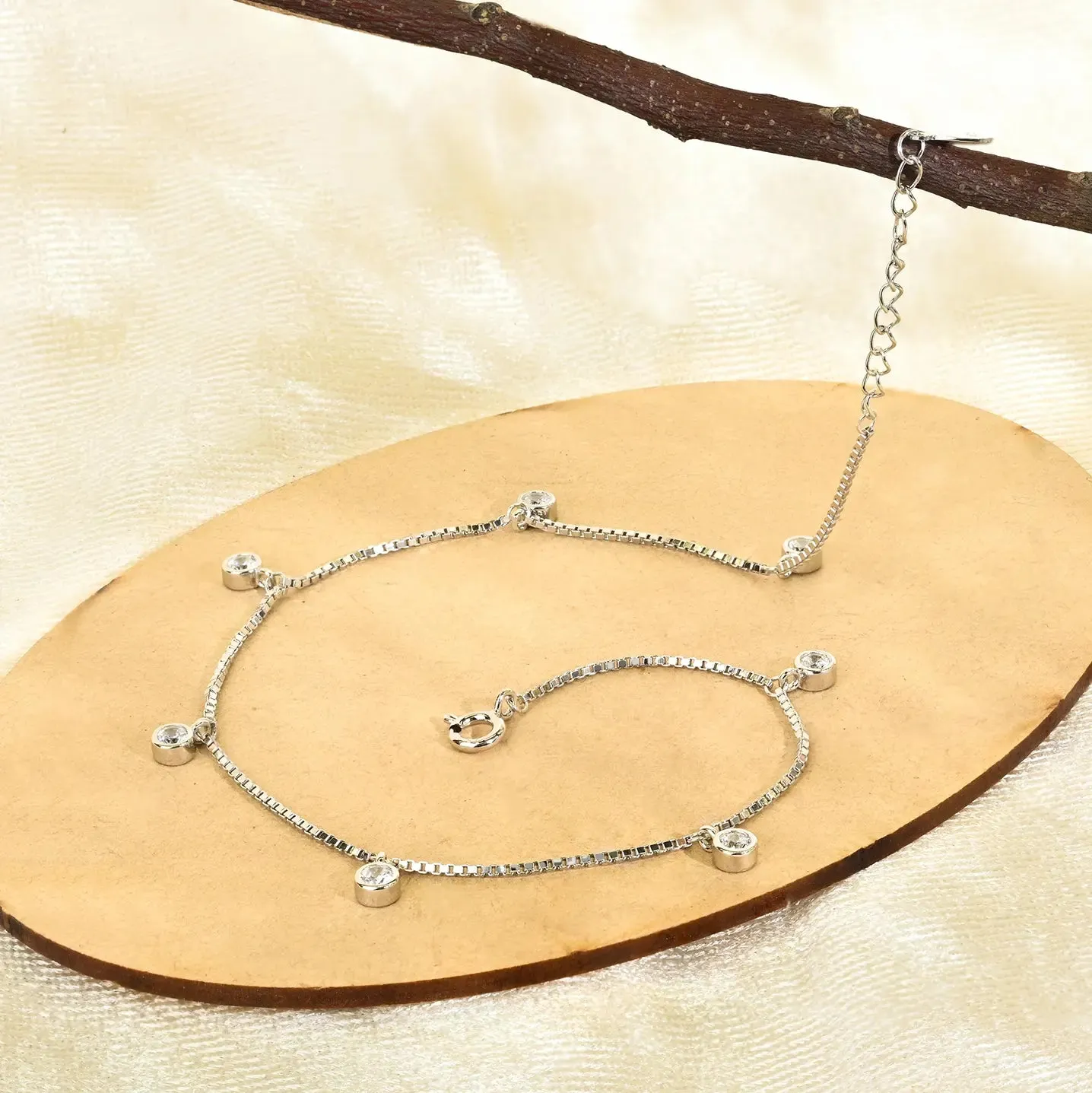 Stone Trail Charm Anklet