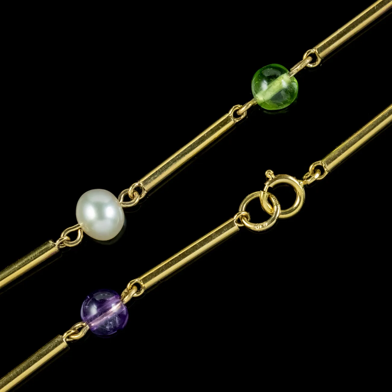 Suffragette Necklace 9ct Gold Circa 1975