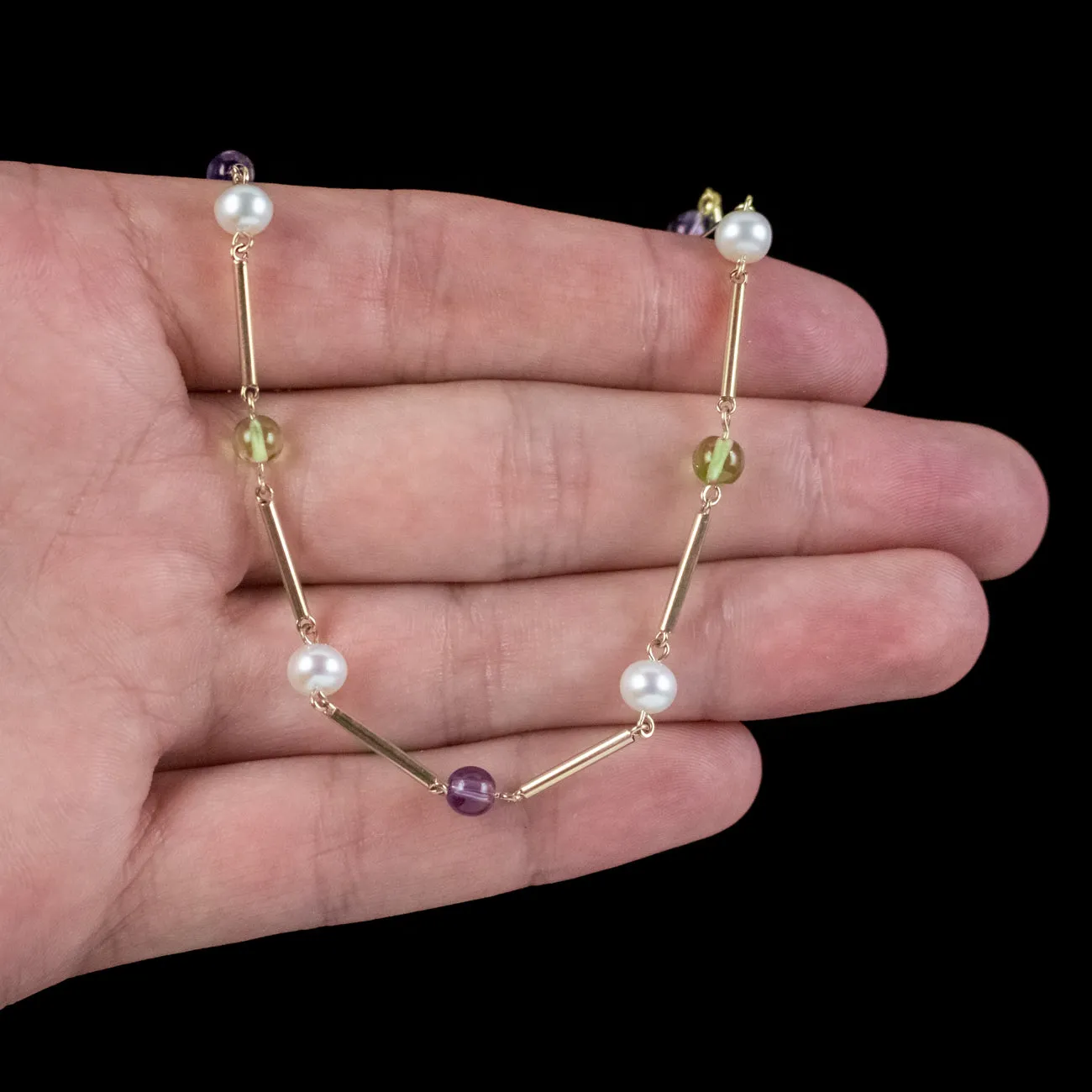 Suffragette Necklace 9ct Gold Circa 1975