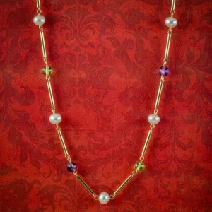 Suffragette Necklace 9ct Gold Circa 1975
