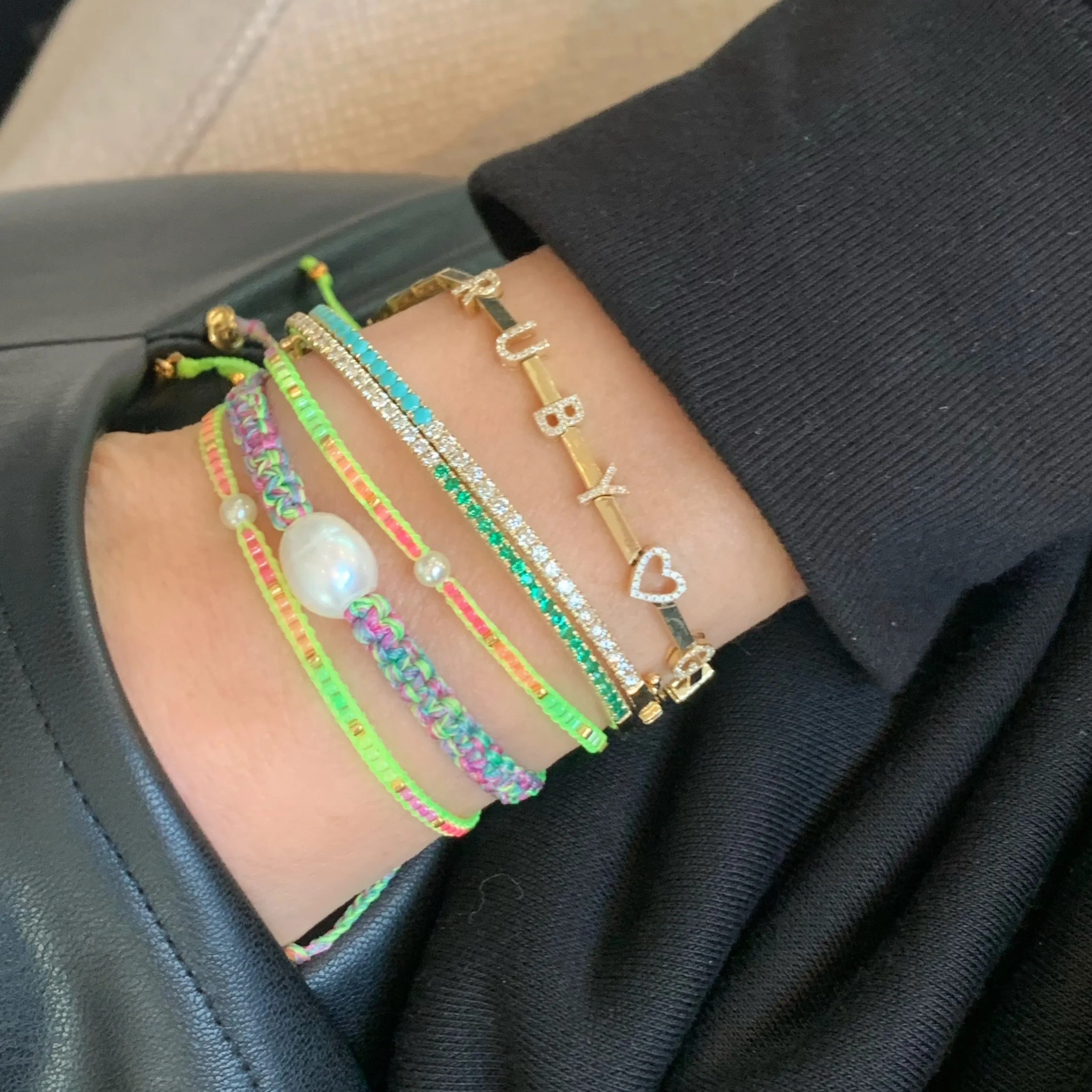 Summertime Multicolored Bracelet with Pearl